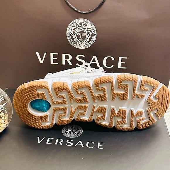 Versace Trigreca Sneakers White Grey Barocco - Picture 2 of 3